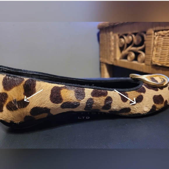 Stuart Weitzman "Oh My" Animal Print on Calf Hair Flats 6.6 - Picture 7 of 7